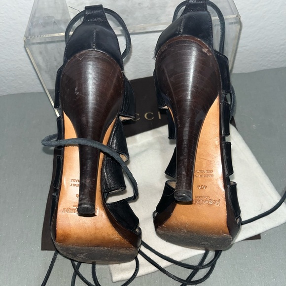 YSL Lace Up Leather Heels - Picture 4 of 7